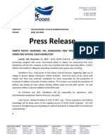 North Pacific Seafoods Press Release