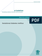 Gestational Diabetes Mellitus: Maternity and Neonatal Clinical Guideline