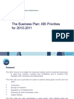 The Business Plan: ABI Priorities For 2010-2011