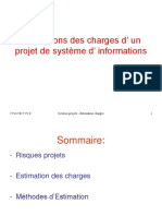 Estimations Des Charges d’ Un Projet de Système d’ Informations