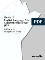Grade 12 English Language Arts: Comprehensive Focus (40S) : A Course For Independent Study