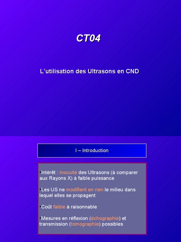 Utilisation des Ultrasons en CND | PDF | Contrôle non destructif ...