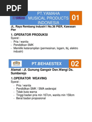 Ptyamaha Musical Products Indonesia