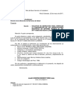 Diana Josefina Monroy Orellana. - Solicitud de Inspección para Subsanación de Observaciones Descritas en Informe Nro. 185-2017-USBS-DSS-DISA-II-LS-MINSA