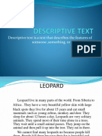 Descriptive Text Is A Text That Describes The Features of Someone, Something, or Certain Place