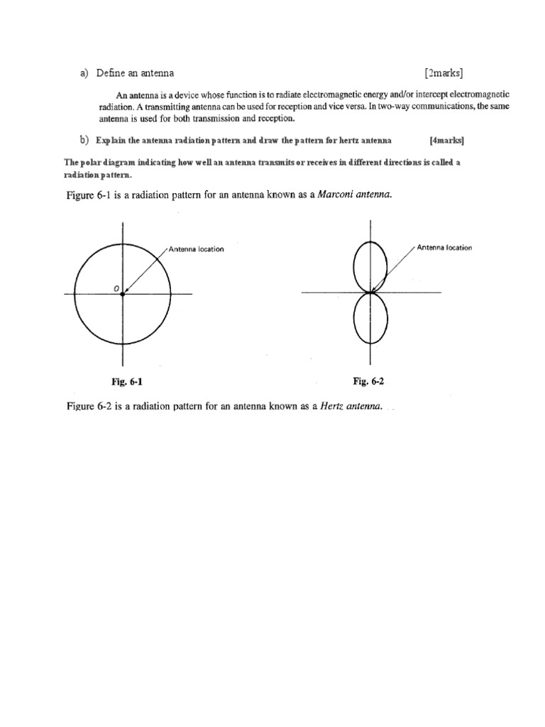 A) Define An Antenna (2marks) PDF Radio Propagation Antenna (Radio)