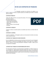 Clasificacion de Los Contratos de Trabajos