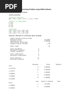 Solving Linear Programming Problem Using LINGO Software: ABC Transistor Radio Company Code For Execution