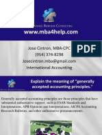 Jose Cintron, MBA-CPC (954) 374-8298 International Accounting