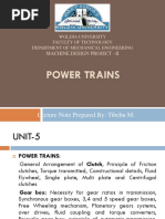 Power Trains: Lecture Note Prepared By: Tibebu M