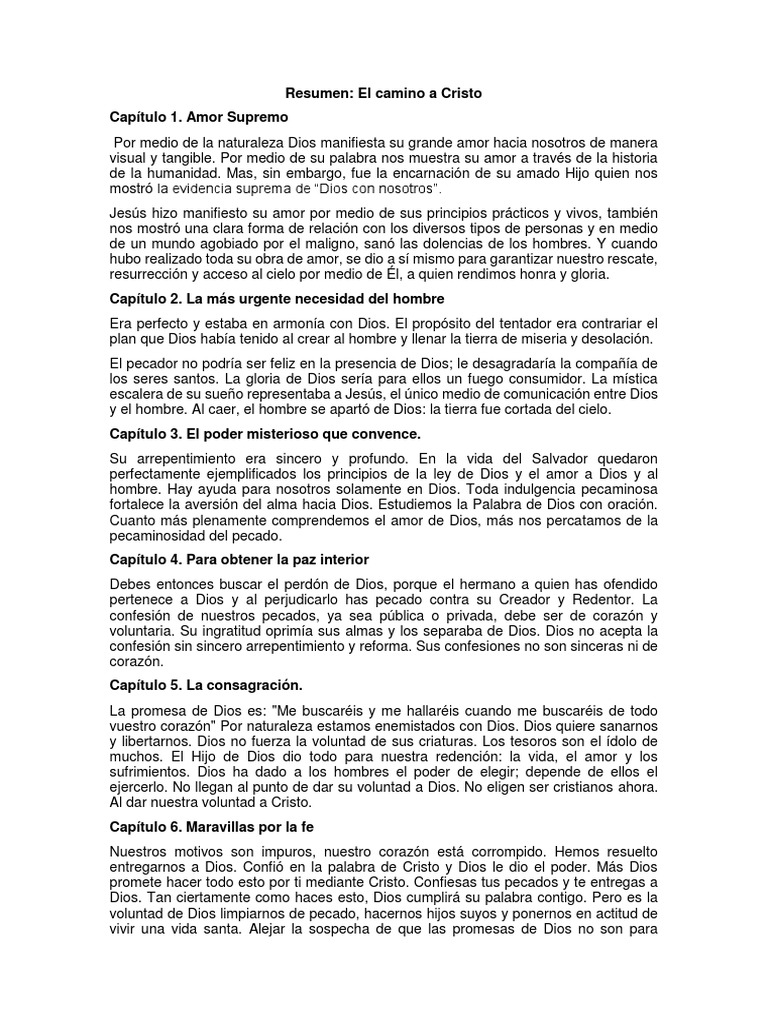 Amor y Redención en El Camino a Cristo | PDF | Pecado | Cristo (título)