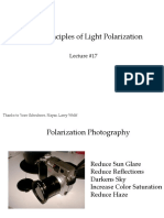 Basic Principles of Light Polarization: Lecture #17