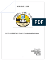 Research Paper: LAND ACQUISITION: Legal & Constitutional Implication