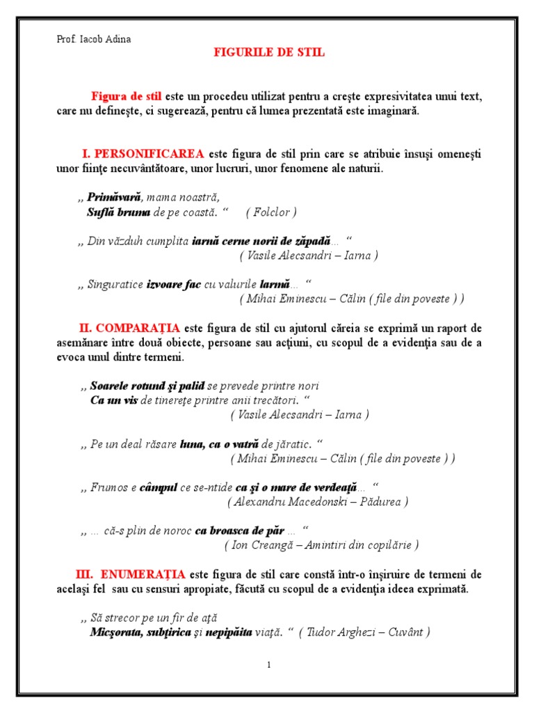 Figurile de Stil