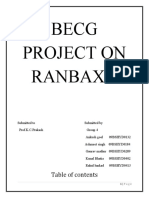 Becg Project On Ranbaxy