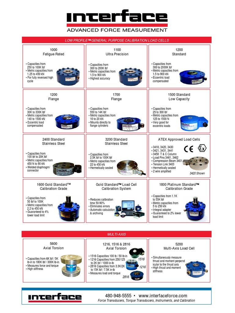 Low Profile General Purpose Calibration Load Cells | PDF | Calibration ...