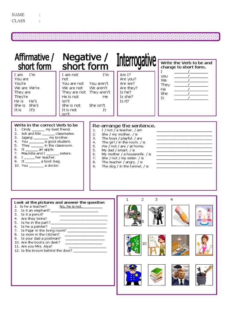 Short Forms of Verb 