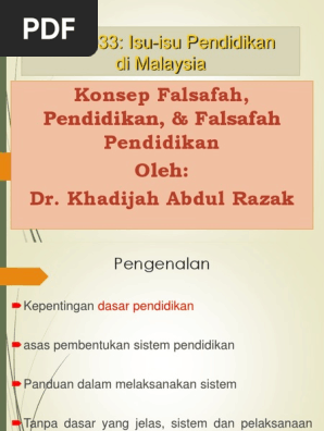 Kuliah 2 Falsafah Pendidikan Pdf