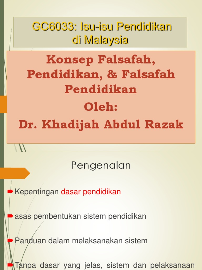Kuliah 2 Falsafah Pendidikan Pdf