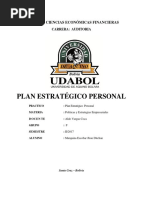 Plan Estrategico Personal - Jhon