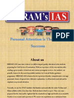 SRIRAM's IAS "Personal Attention Is The Key To Success"