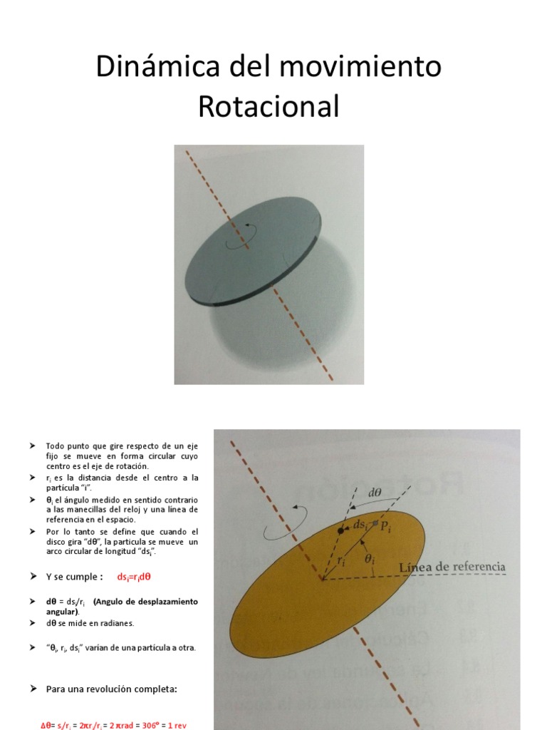 Dinámica Del Movimiento Rotacional | PDF | Ciencia y matemáticas