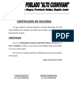 Certificado de Solteria