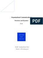 Organizational Communication I:: Structures and Dynamics
