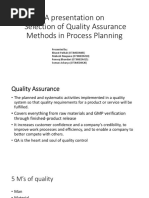 Grp5 Seminar Selection of Quality Assurance Method in Process Planning PDF