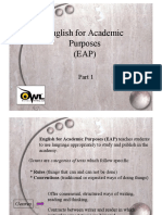 English For Academic Purposes (EAP)