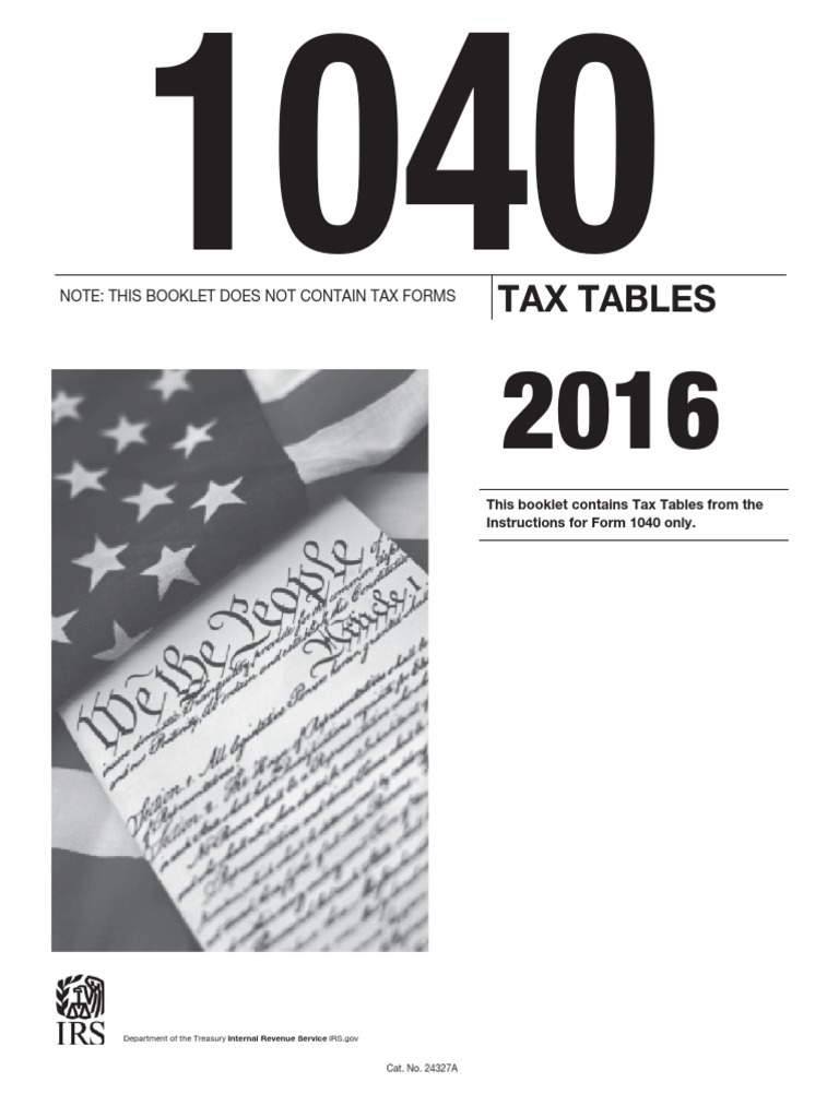 Tax Tables: This Booklet Contains Tax Tables From The Instructions For ...