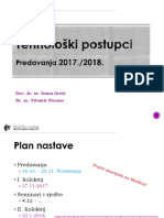 Tehnološki Postupci - Predavanja