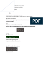 Racionalización Mediante Conjugación.