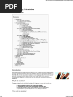 Cable Sizing Calculation - Open Electrical