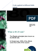 80-20 Rule Applied in Different Fields of Management