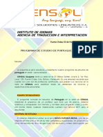 Programa de Estudios de Portugues en Sede Grupal PDF