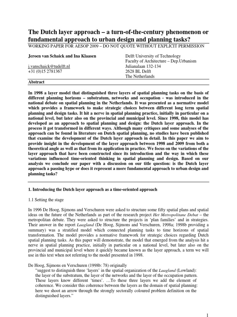 The Dutch Layers Approach To Spatial Planning and Design | PDF | Design ...