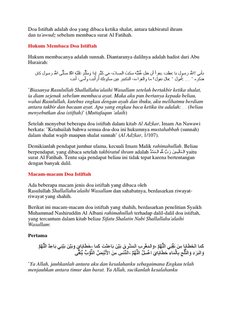 Doa Iftitah