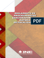 INE Reglamento de Procedimientos en Materia de Fiscalización