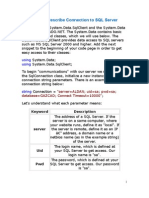 How To Describe Connection To SQL Server: Using Using