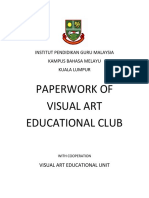 Paperwork of Visual Art Educational Club: Institut Pendidikan Guru Malaysia Kampus Bahasa Melayu Kuala Lumpur