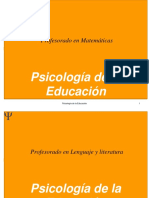 Presentacion de Psicología de La Educación