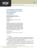 A Contribuição de Max Weber Para Os Estudos Do Jornalismo Um Ensaio Teórico-metodológico.