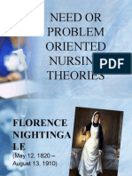 Need or Problem Oriented Nursing Theories