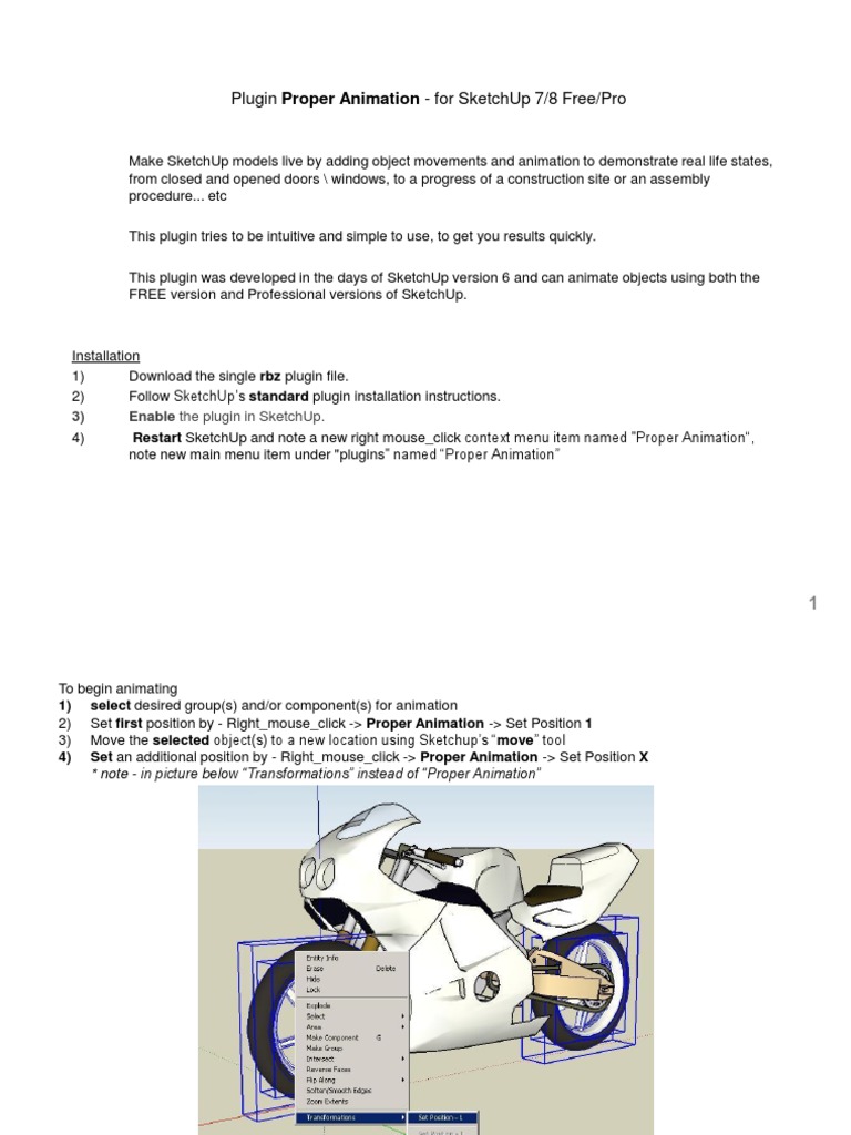 Proper Animation Plugin for SketchUp | PDF | Sketch Up | Areas Of ...