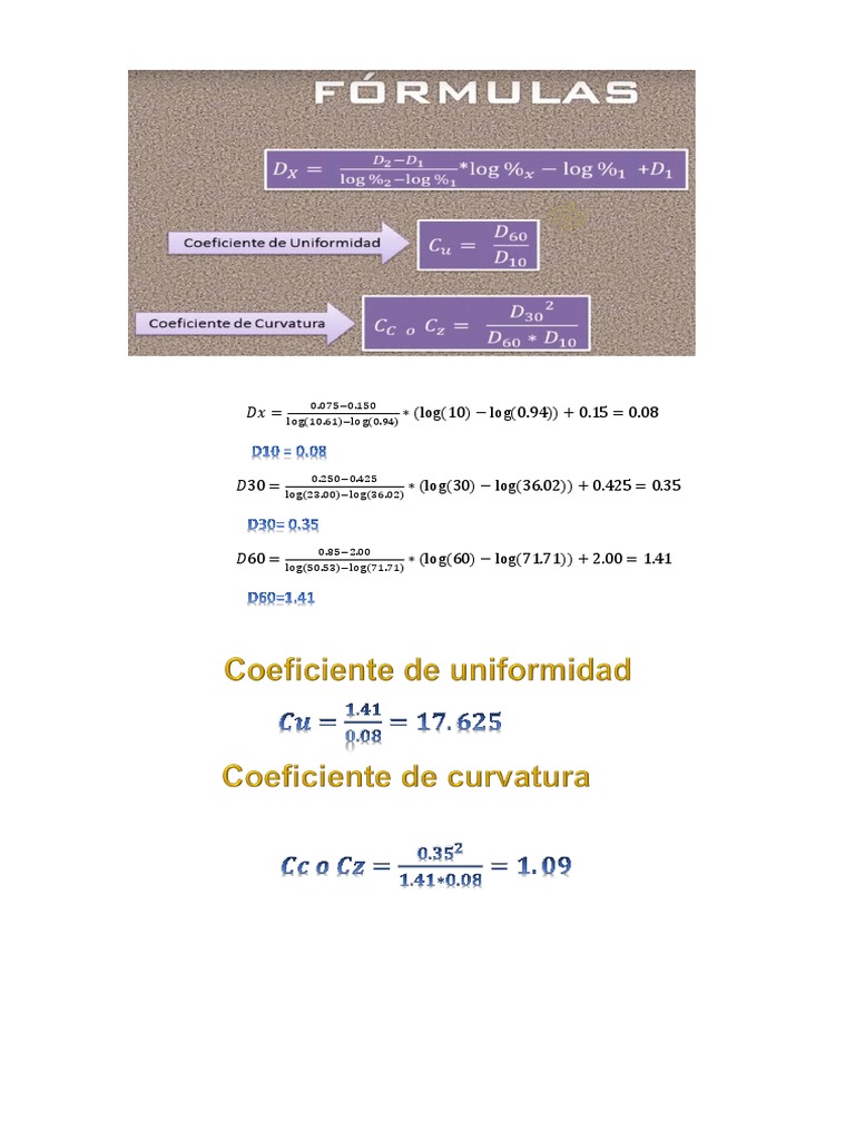 Calculos De D10 D30 D60