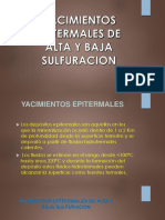 Yacimientos epitermales de alta y baja sulfuración