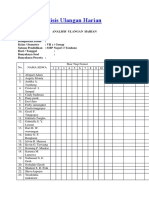 Contoh Analisis Ulangan Harian