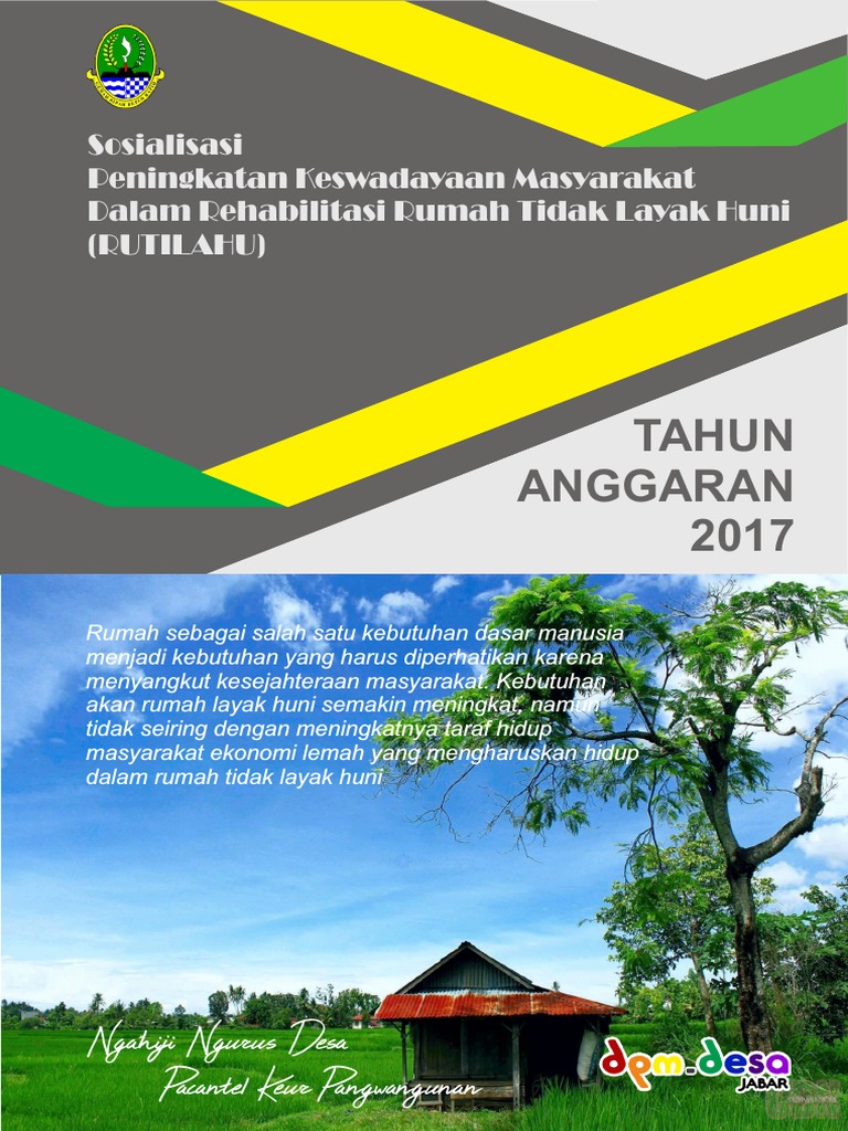 Rehabilitasi RUTILAHU 2017: Peningkatan Keswadayaan Masyarakat | PDF ...