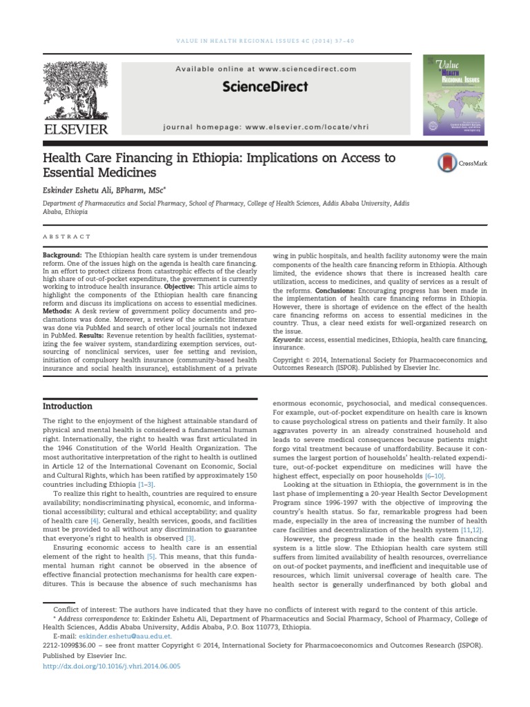 Ethiophia | PDF | Ethiopia | Health Care